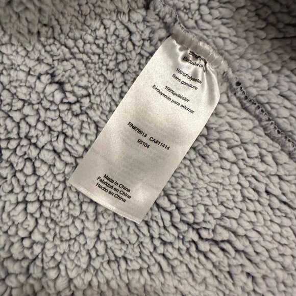 MOTHERHOOD MATERNITY SMALL/MEDIUM BLUE FUZZY COMFY WARM SOFT HOODED ROBE - Picture 7 of 8